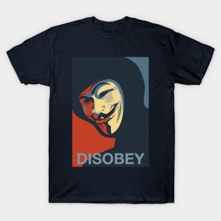 Anonymous Mask Disobey Poster Art T-Shirt